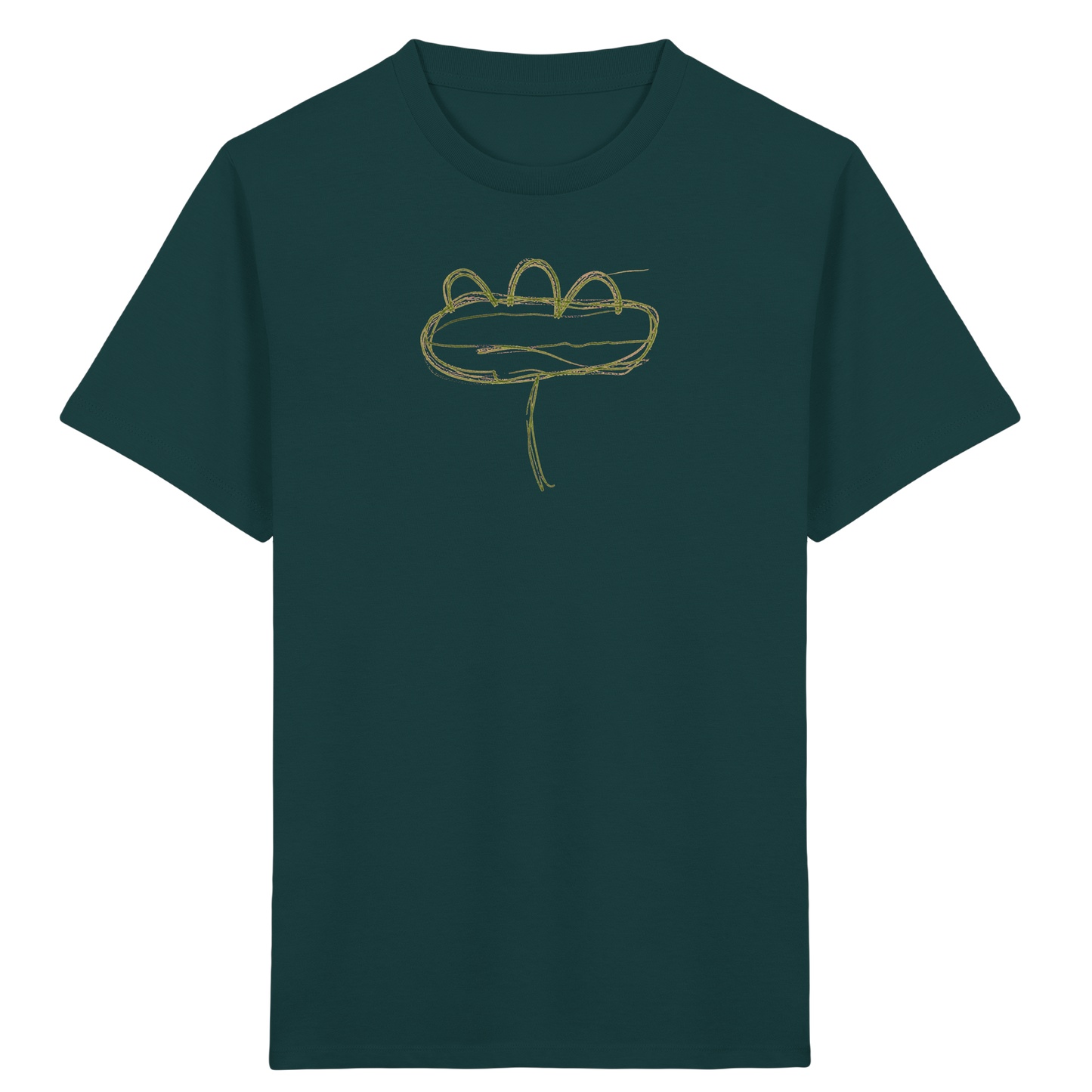 Moosgrüne Linieninsel Kinder T-Shirt - Kinder Bio T-Shirt