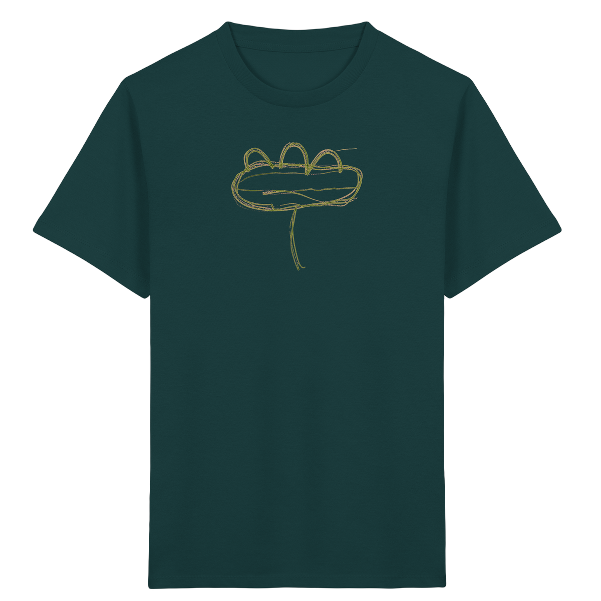 Moosgrüne Linieninsel Kinder T-Shirt - Kinder Bio T-Shirt