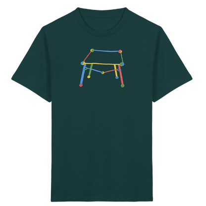 Bunter Kritzel Tisch - Kinder Bio T-Shirt