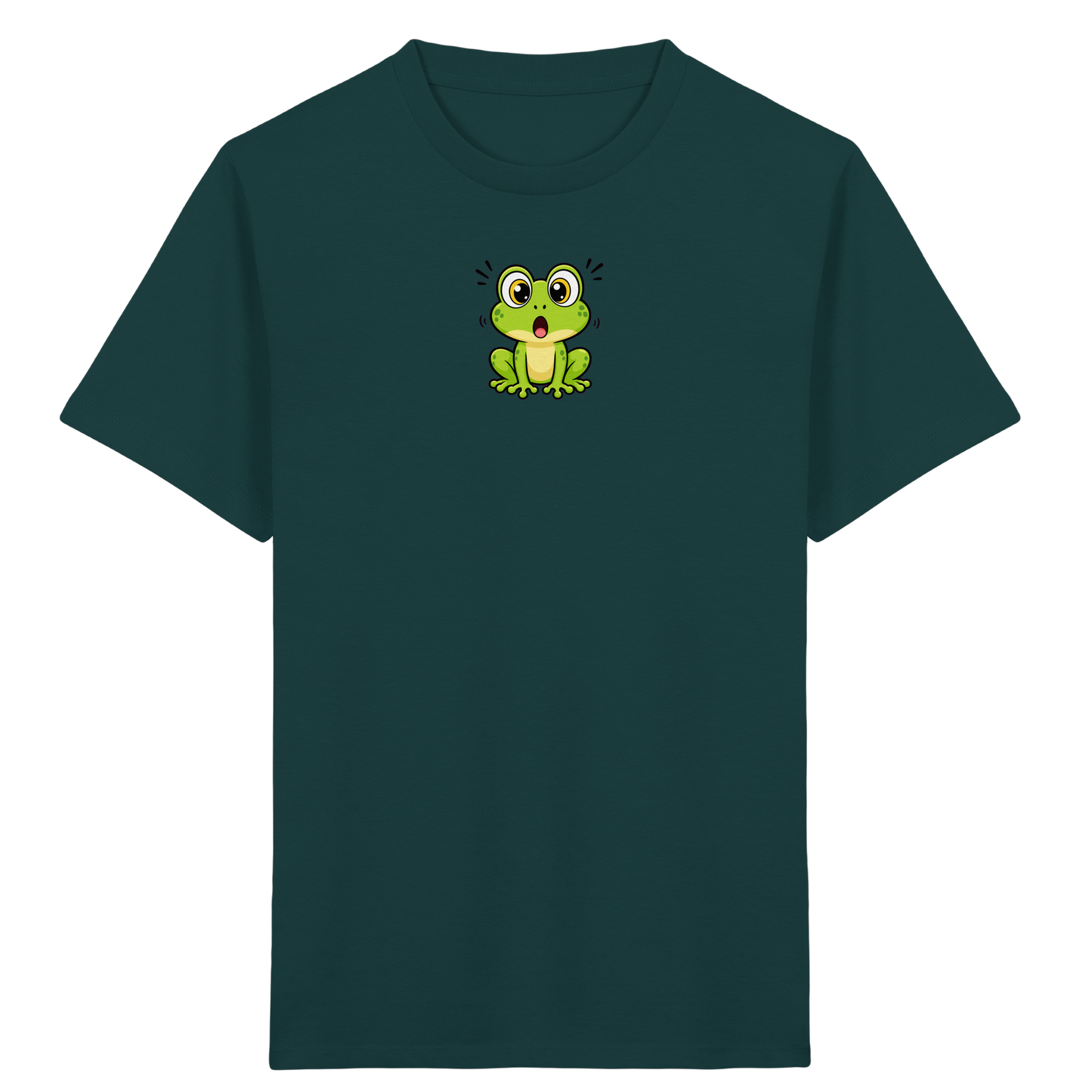 Überraschter Frosch: Kinder T-Shirt Grün - Kinder Bio T-Shirt