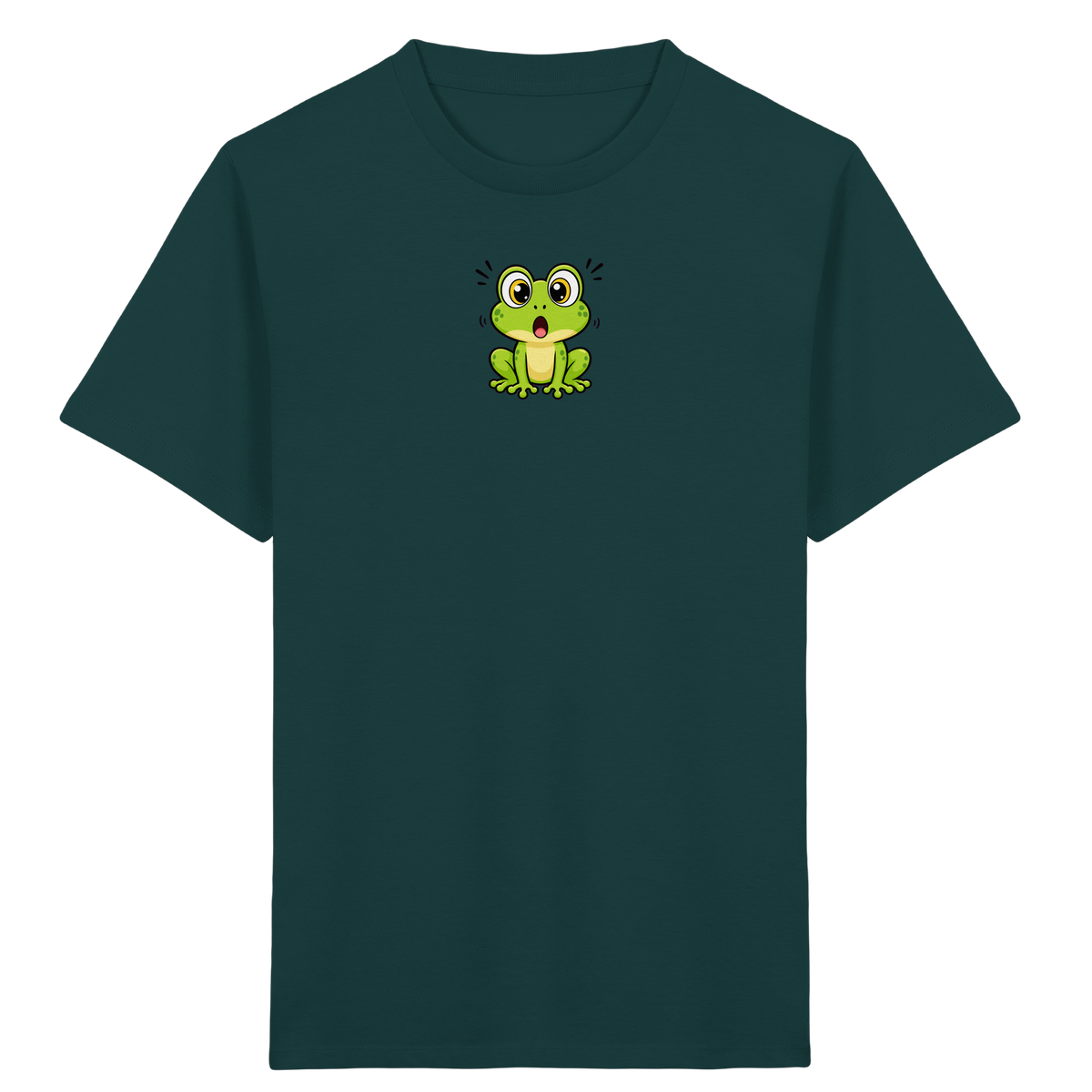 Überraschter Frosch: Kinder T-Shirt Grün - Kinder Bio T-Shirt
