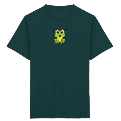 Überraschter Frosch: Kinder T-Shirt Grün - Kinder Bio T-Shirt