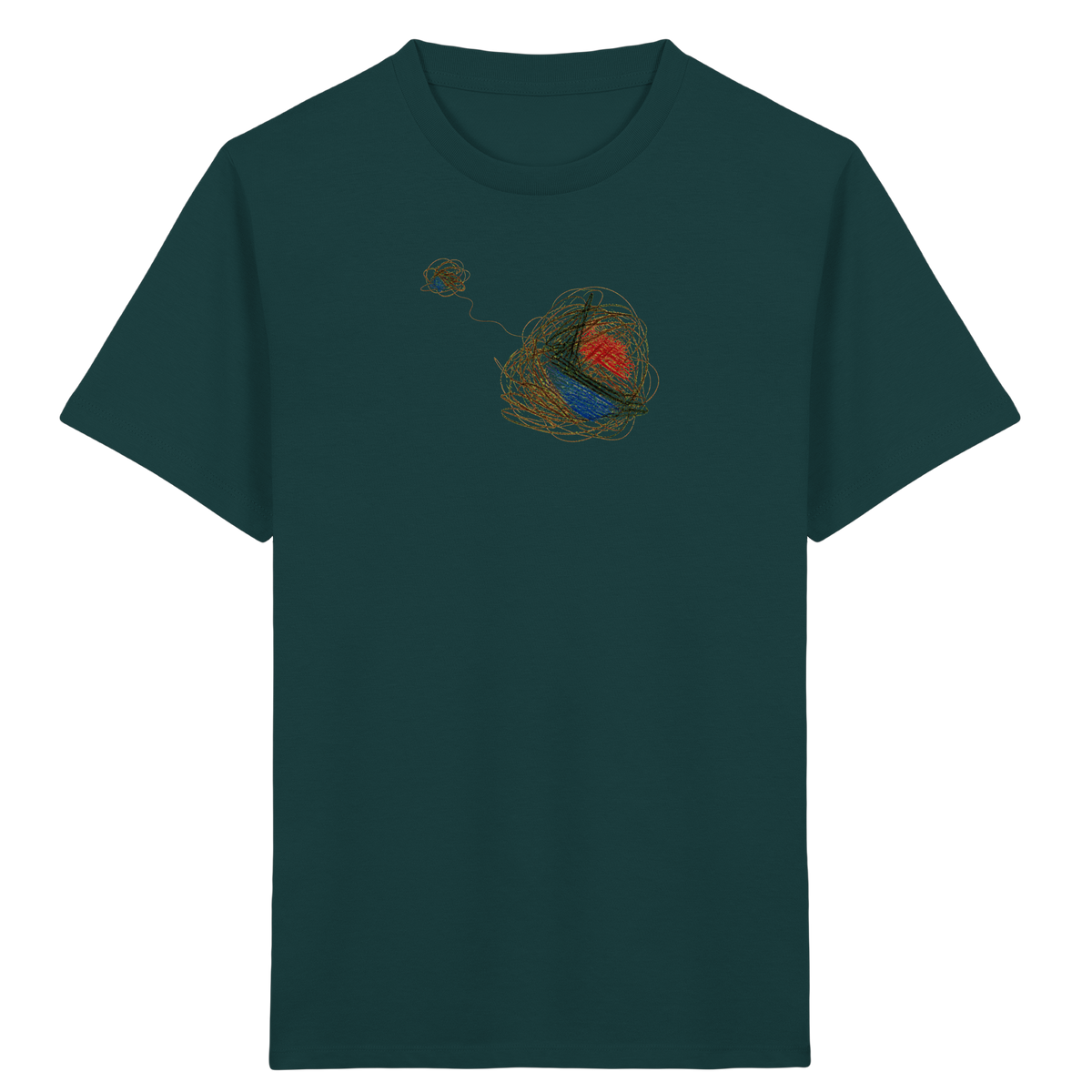 Abstraktes T-Shirt mit kunterbunten Knäueln - Kinder Bio T-Shirt