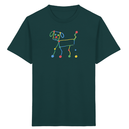 Bunter Farbpunkt Hund - Kinder Bio T-Shirt