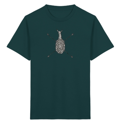 Alpaka von oben - Kinder Bio T-Shirt