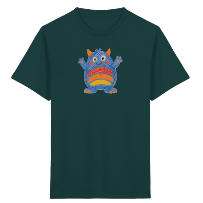 Regenbogenbauch Monster T-Shirt - Kinder Bio T-Shirt