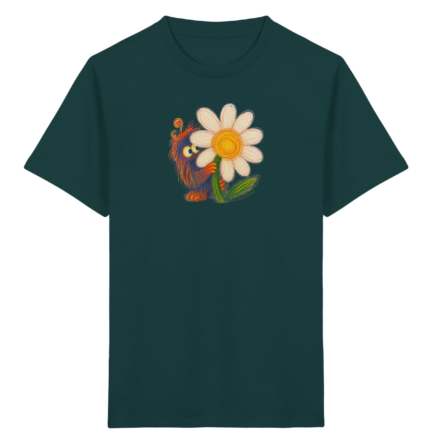 Gänseblümchen Monster Kinder T-Shirt - Kinder Bio T-Shirt