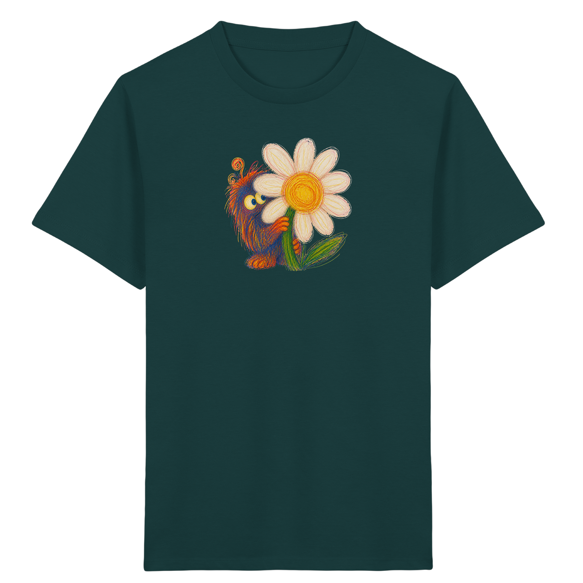Gänseblümchen Monster Kinder T-Shirt - Kinder Bio T-Shirt