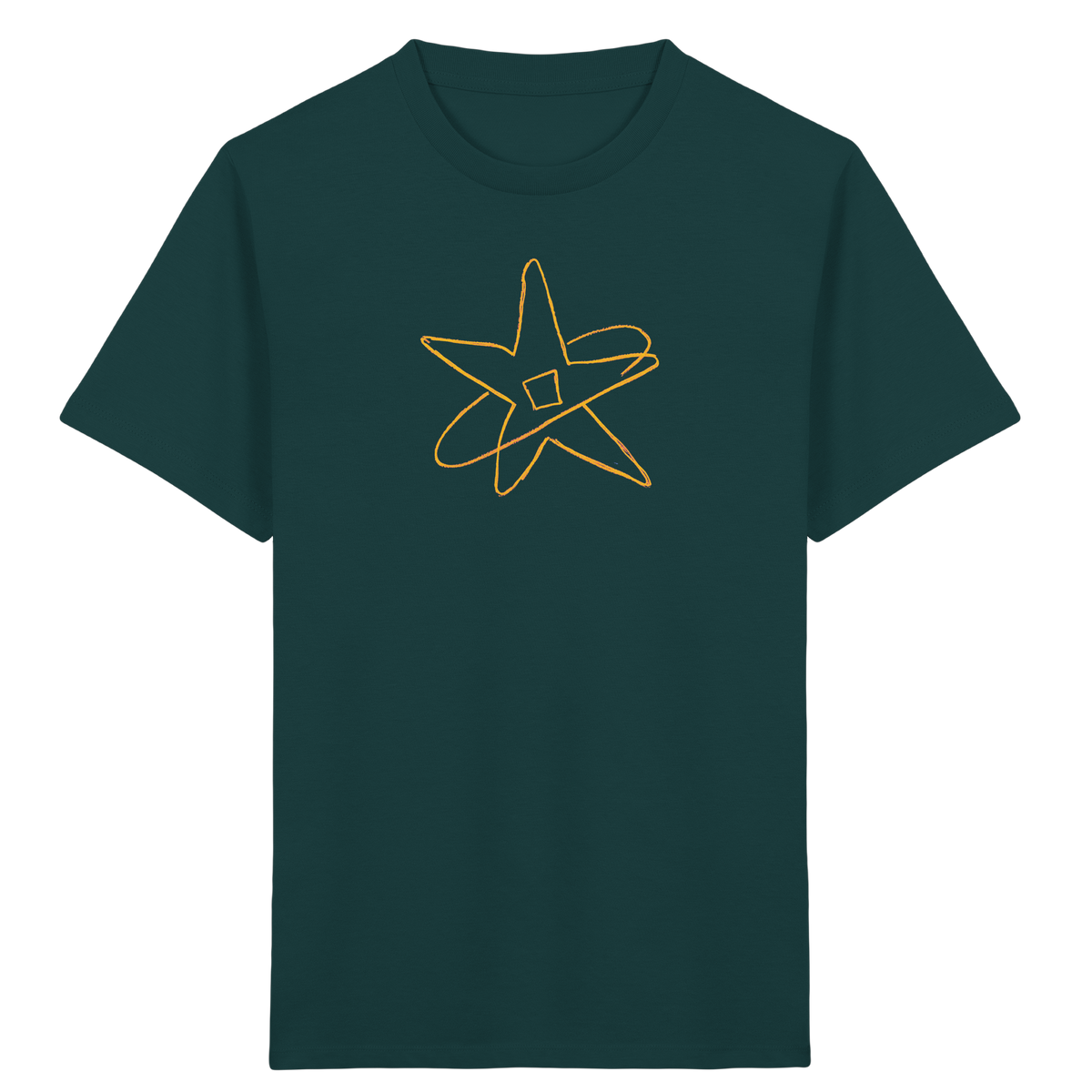 Goldgelber Wackelstern für Kinder - Kinder Bio T-Shirt