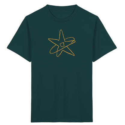 Goldgelber Wackelstern für Kinder - Kinder Bio T-Shirt