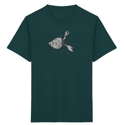 Einsiedlerkrebs von oben gezeichnet - Kinder Bio T-Shirt