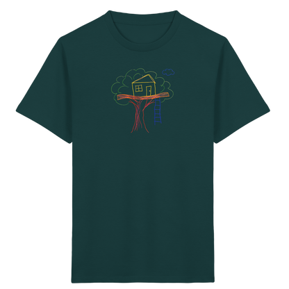 Verspieltes Baumhaus T-Shirt für Abenteurer - Kinder Bio T-Shirt