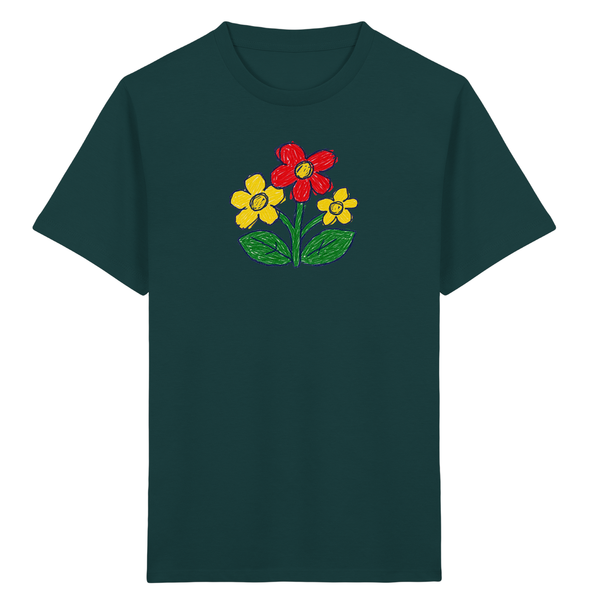 Kritzel-Dreiblüte Kinder T-Shirt - Kinder Bio T-Shirt
