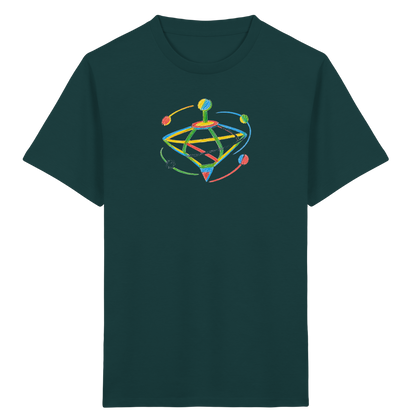 Bunter Farbpunkt Kreisel - Kinder Bio T-Shirt