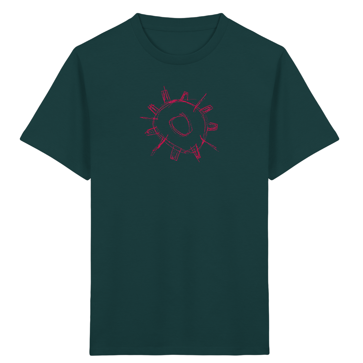 Karminrotes Zackenrad Kinder T-Shirt - Kinder Bio T-Shirt