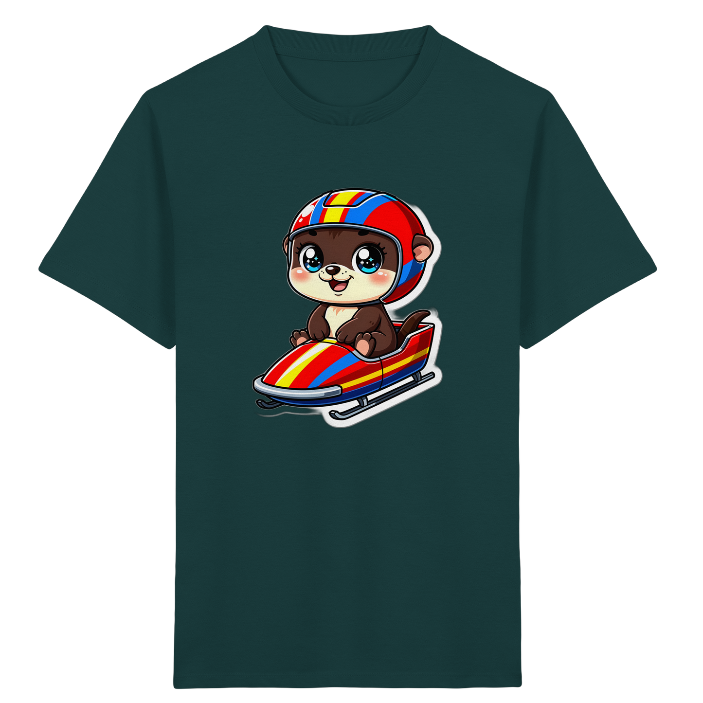 Otter im Bob: Cooles Kinder T-Shirt