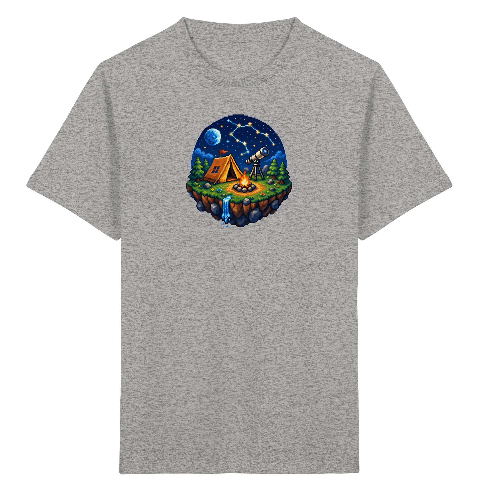 Magisches Pixel Camping Insel Abenteuer - Kinder Bio T-Shirt