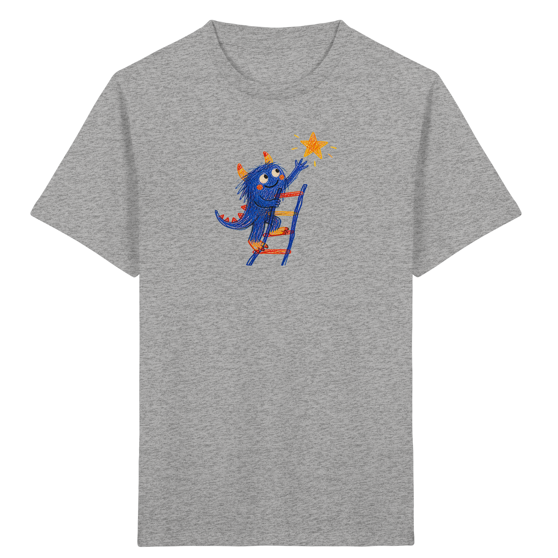 Monster auf der Sternenleiter - Kinder Bio T-Shirt