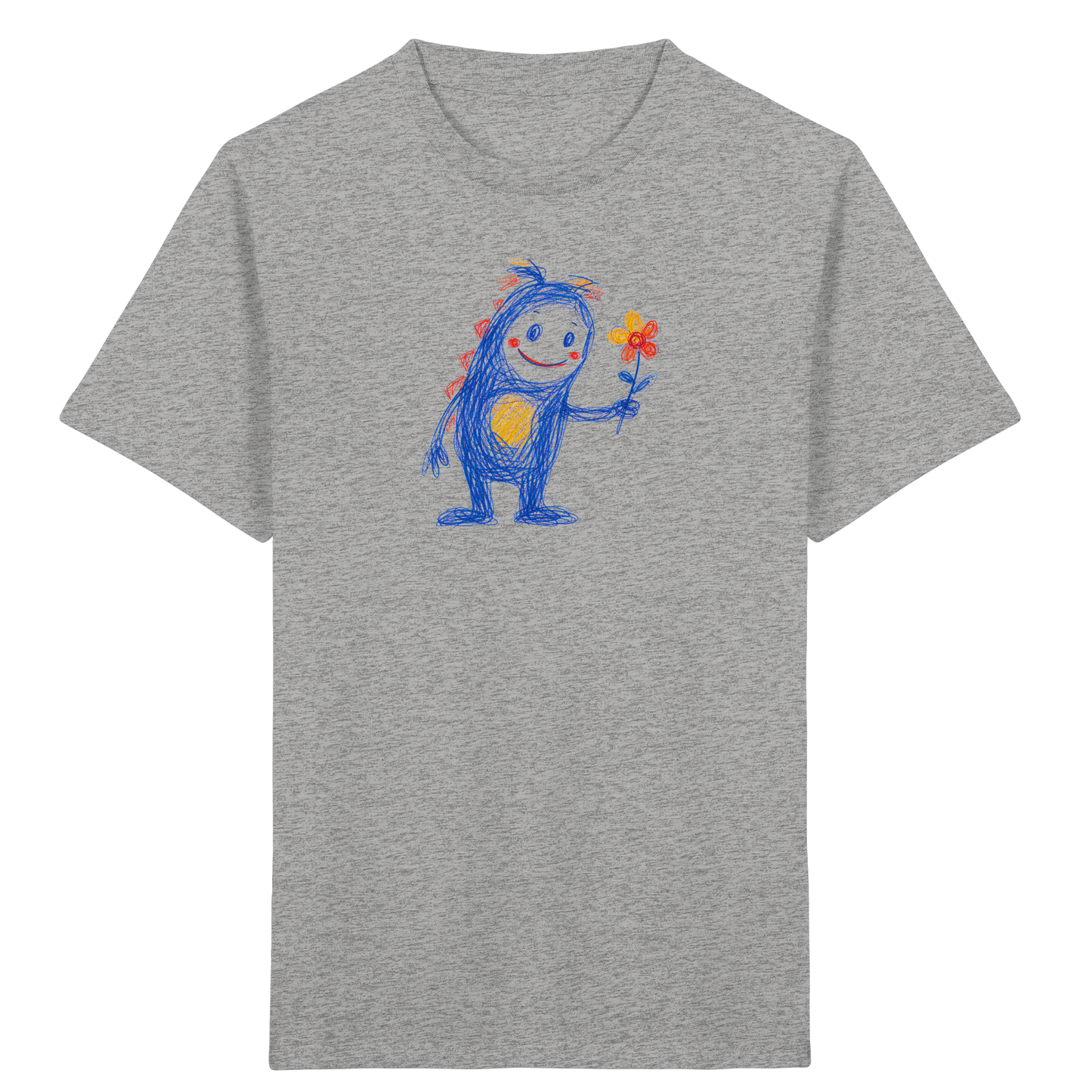 Blumenfreund Monster mit Blume - Kinder Bio T-Shirt