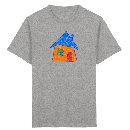 Oranges Haus mit Schornstein - Kinder Bio T-Shirt