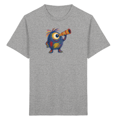 Mondgucker Monster mit Teleskop - Kinder Bio T-Shirt