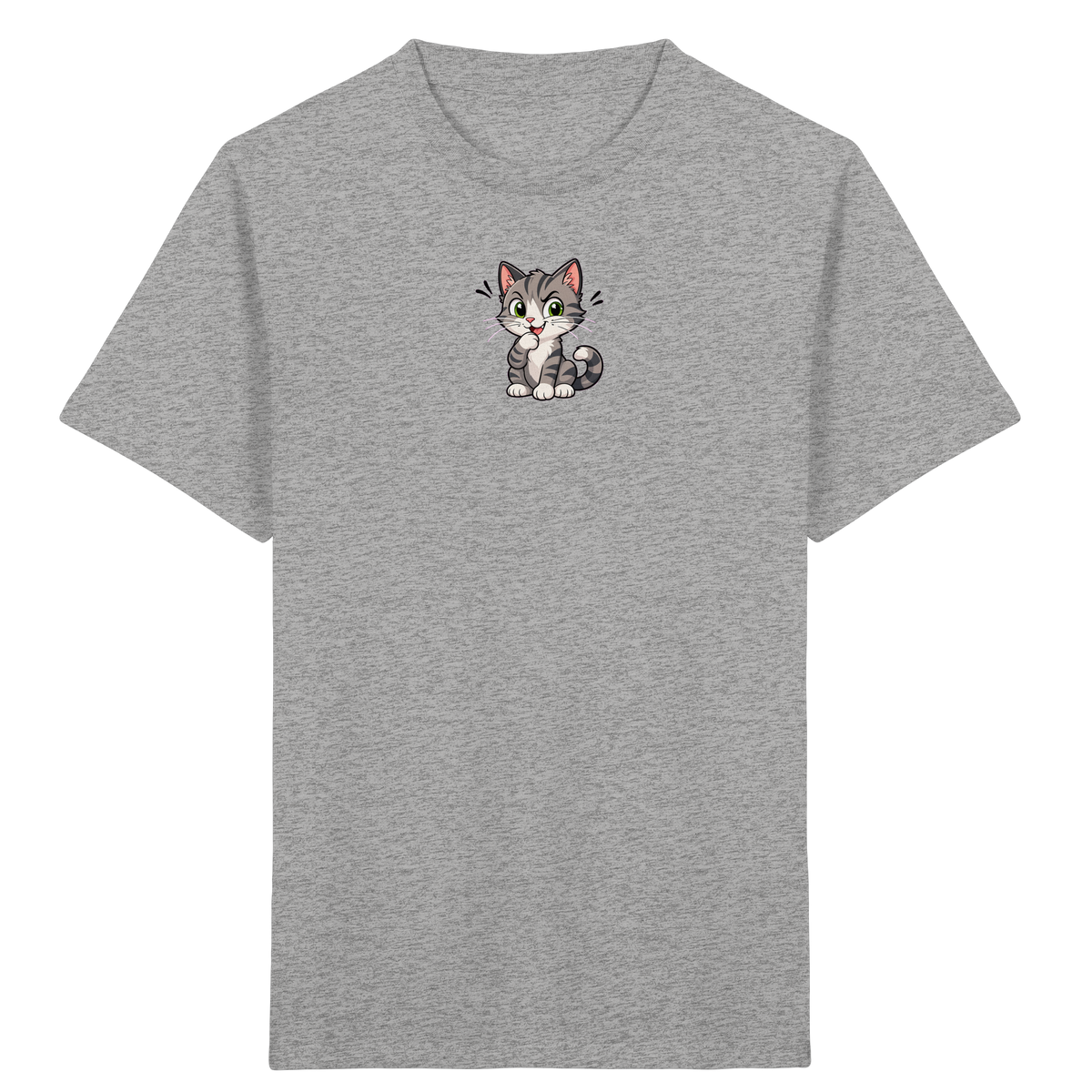 Cartoon Katze T-Shirt: Verspielter Blickfang! - Kinder Bio T-Shirt