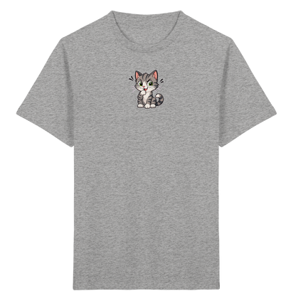 Cartoon Katze T-Shirt: Verspielter Blickfang! - Kinder Bio T-Shirt