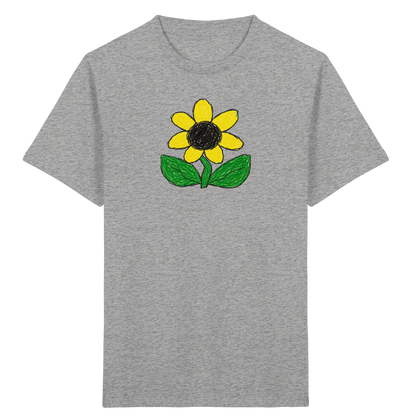 Kritzel Sonnenblume Kinder Shirt - Kinder Bio T-Shirt