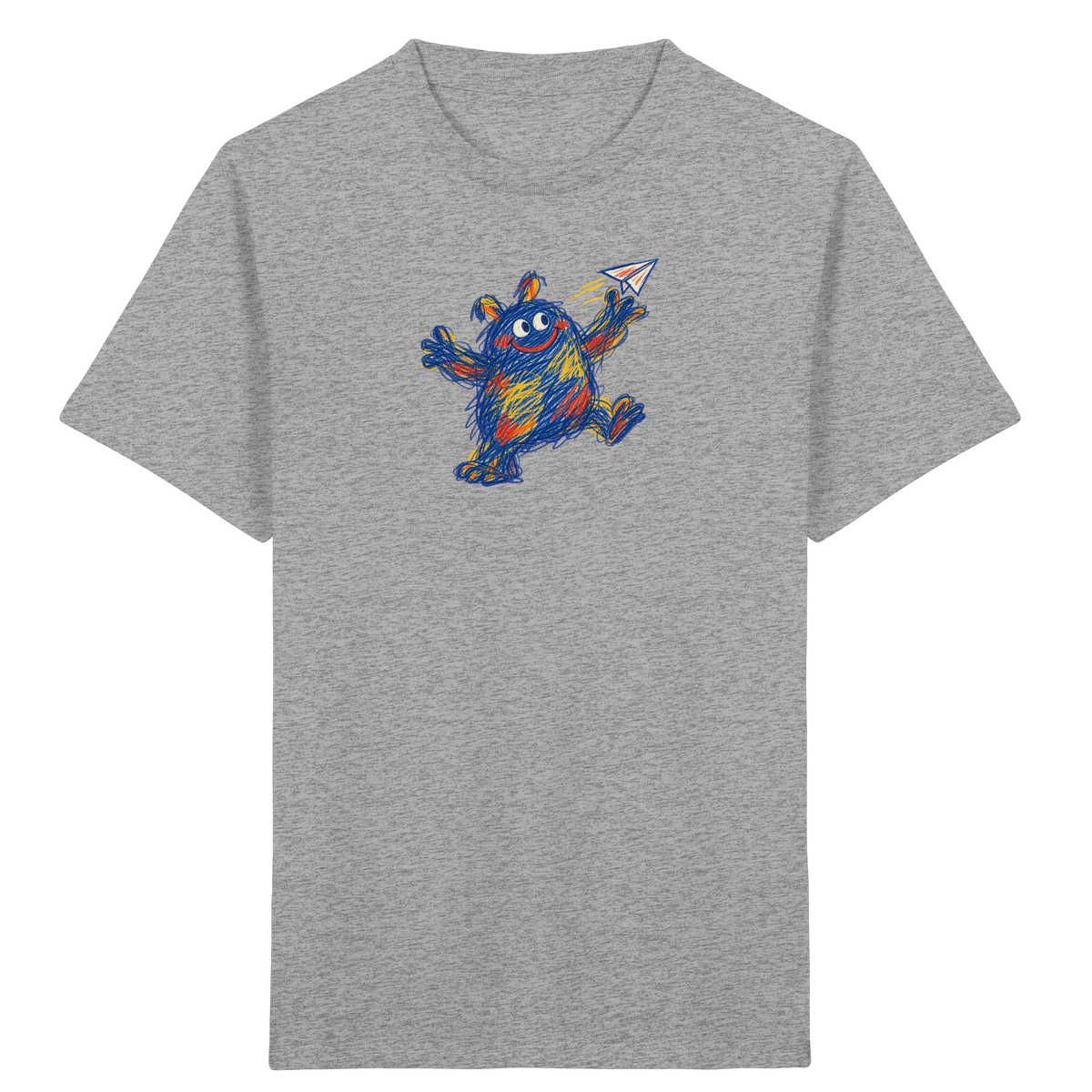 Papierfliegerwerfer Kritzelmonster Kinder Shirt - Kinder Bio T-Shirt