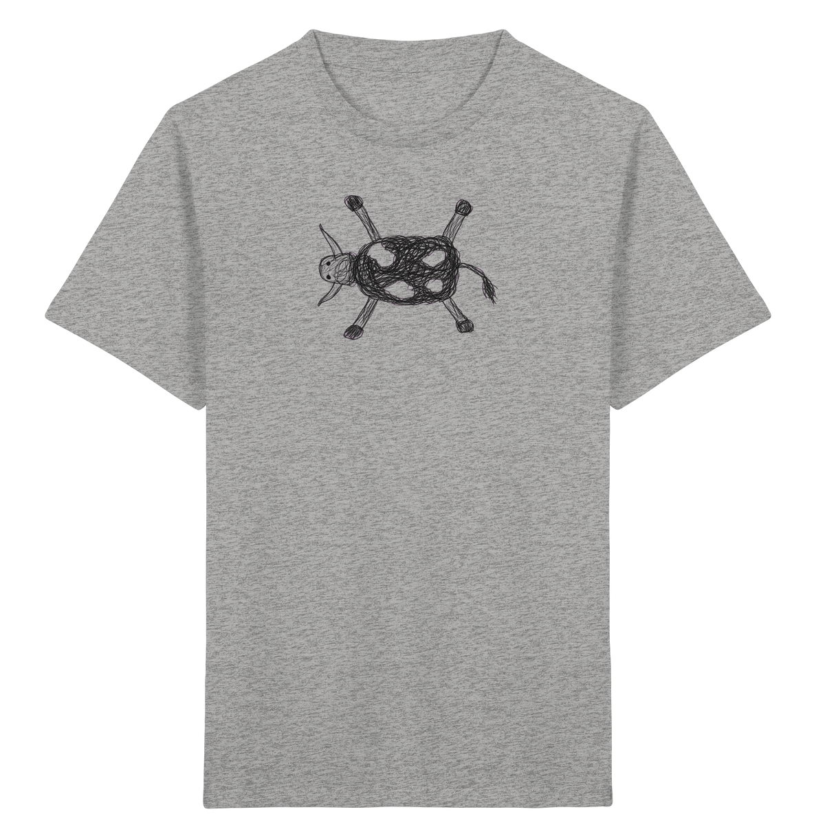 Kuh von oben gezeichnet - Kinder Bio T-Shirt
