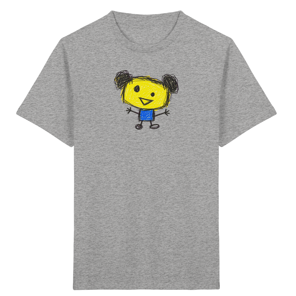 Kritzelkopf mit Doppeldutt - Kinder Bio T-Shirt