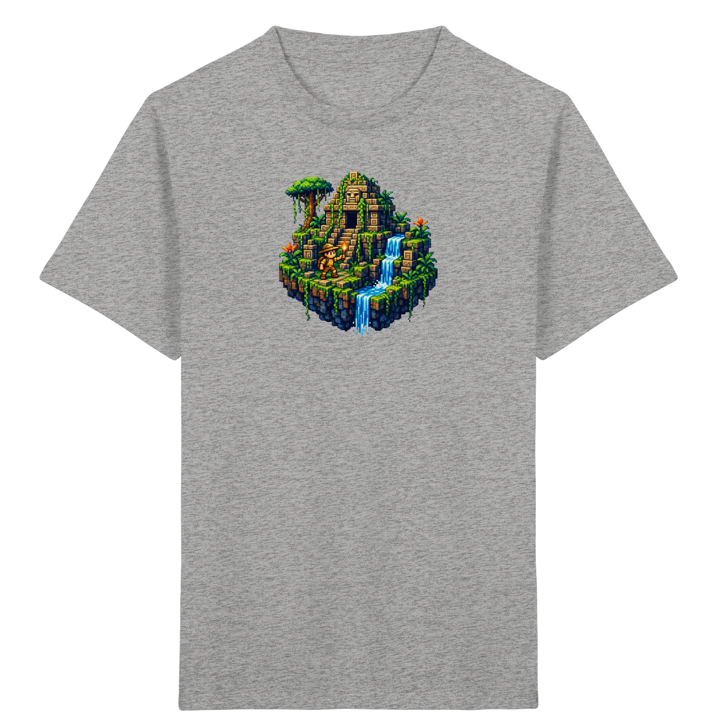 Pixel Dschungel Abenteuer Kinder T-Shirt - Kinder Bio T-Shirt
