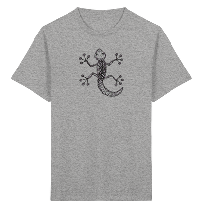 Gecko von oben gezeichnet - Kinder Bio T-Shirt