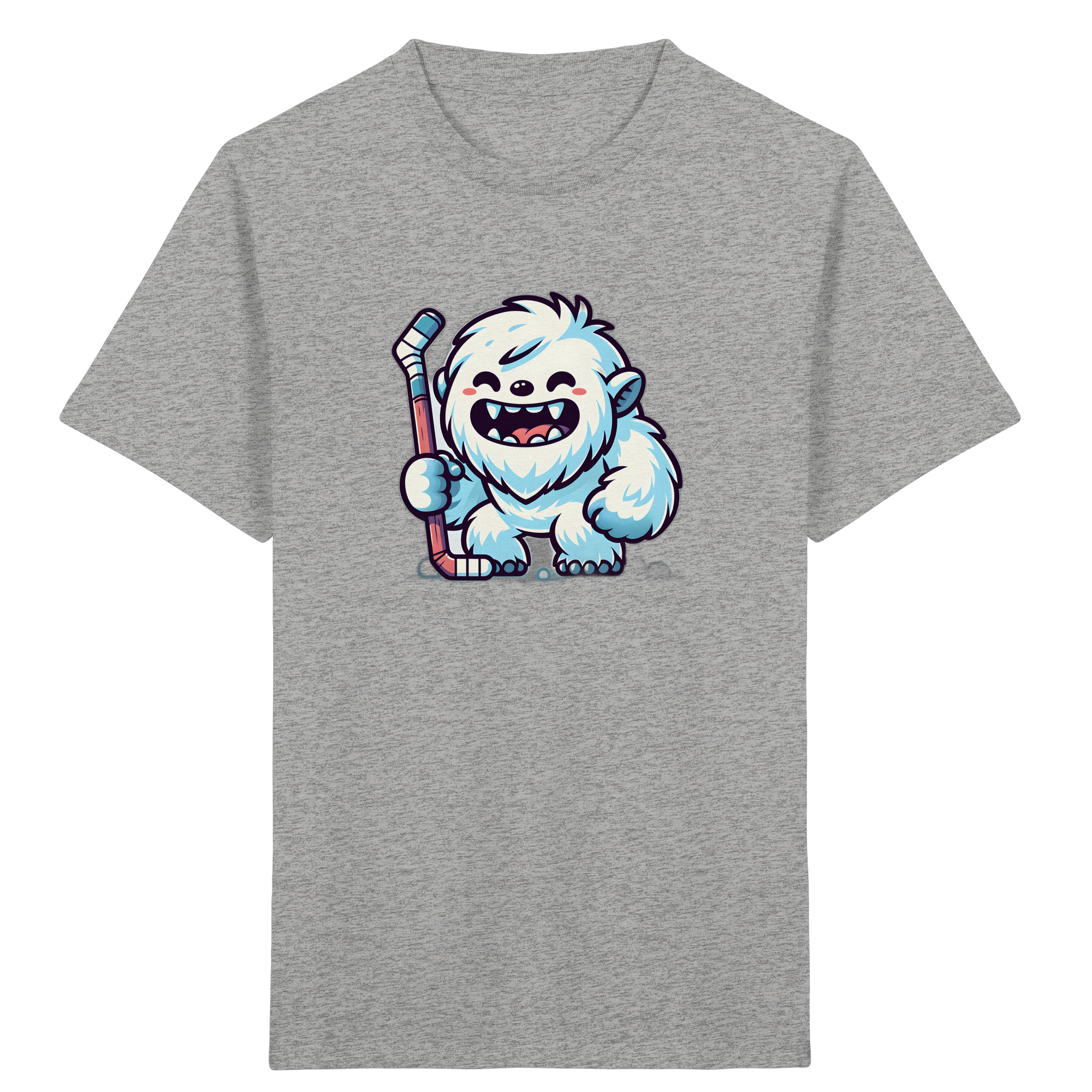Yeti mit Eishockeyschläger – Kinder-T-Shirt