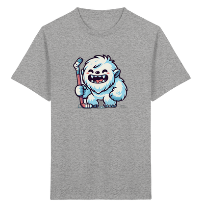 Yeti mit Eishockeyschläger Kinder T-Shirt
