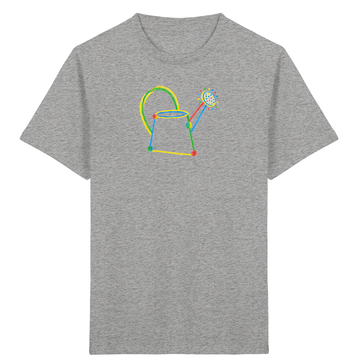 Bunte Kreide Gießkanne Kinder - Kinder Bio T-Shirt