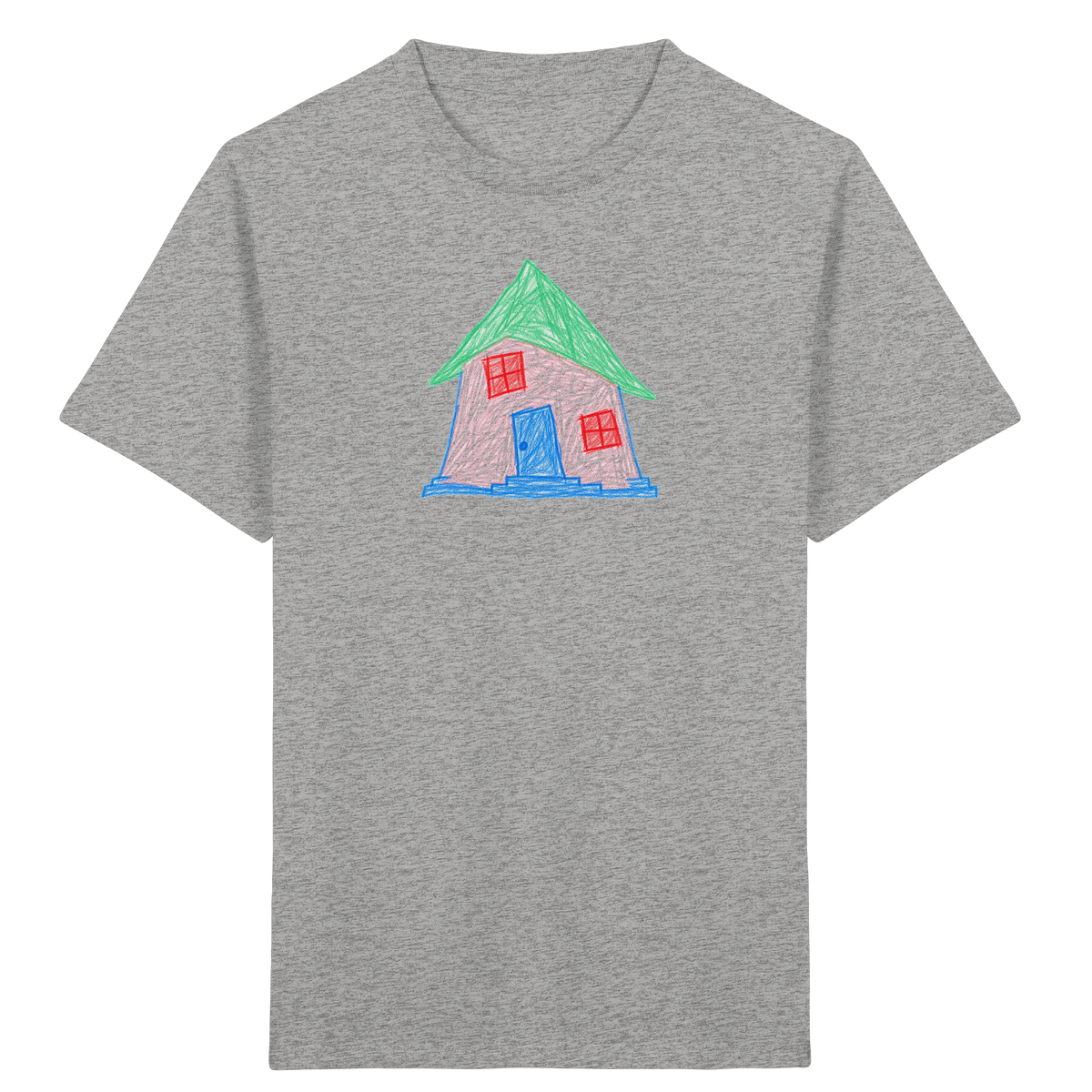Rosa Schiefhaus Kinderzeichnung - Kinder Bio T-Shirt