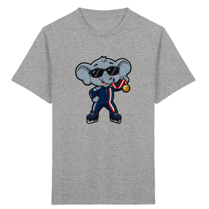 Eislaufender Elefant: Cooles T-Shirt für Kinder - Kinder Bio T-Shirt