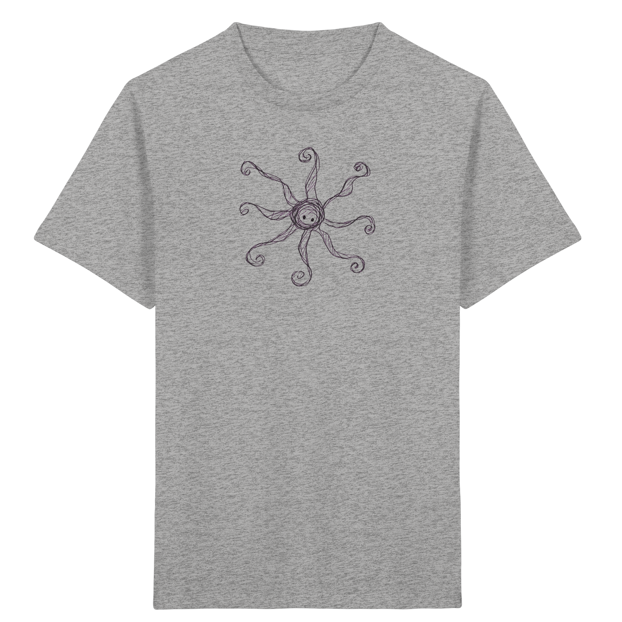 Kinder T-Shirt – Oktopus von oben Kinderzeichnung