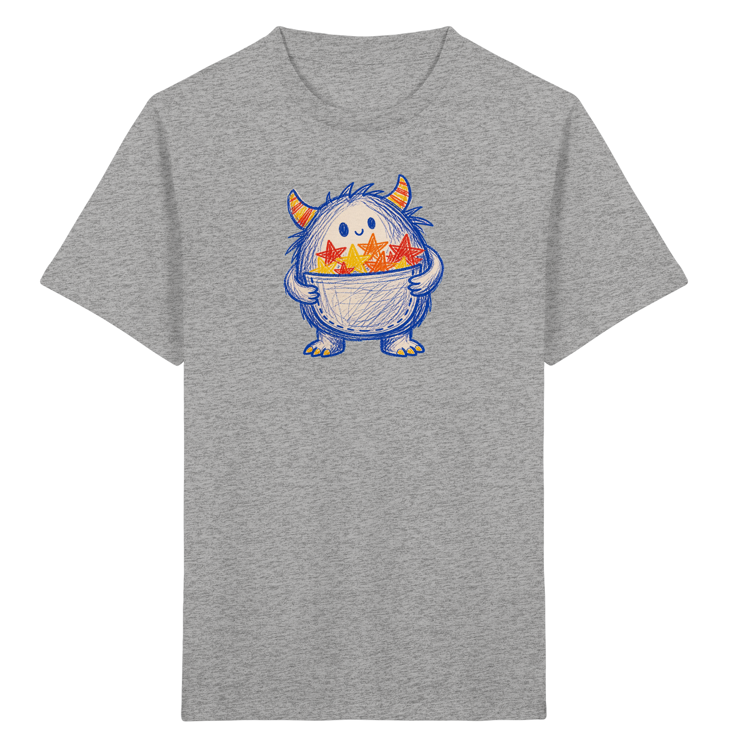 Kleines Monster mit Sternentasche - Kinder Bio T-Shirt