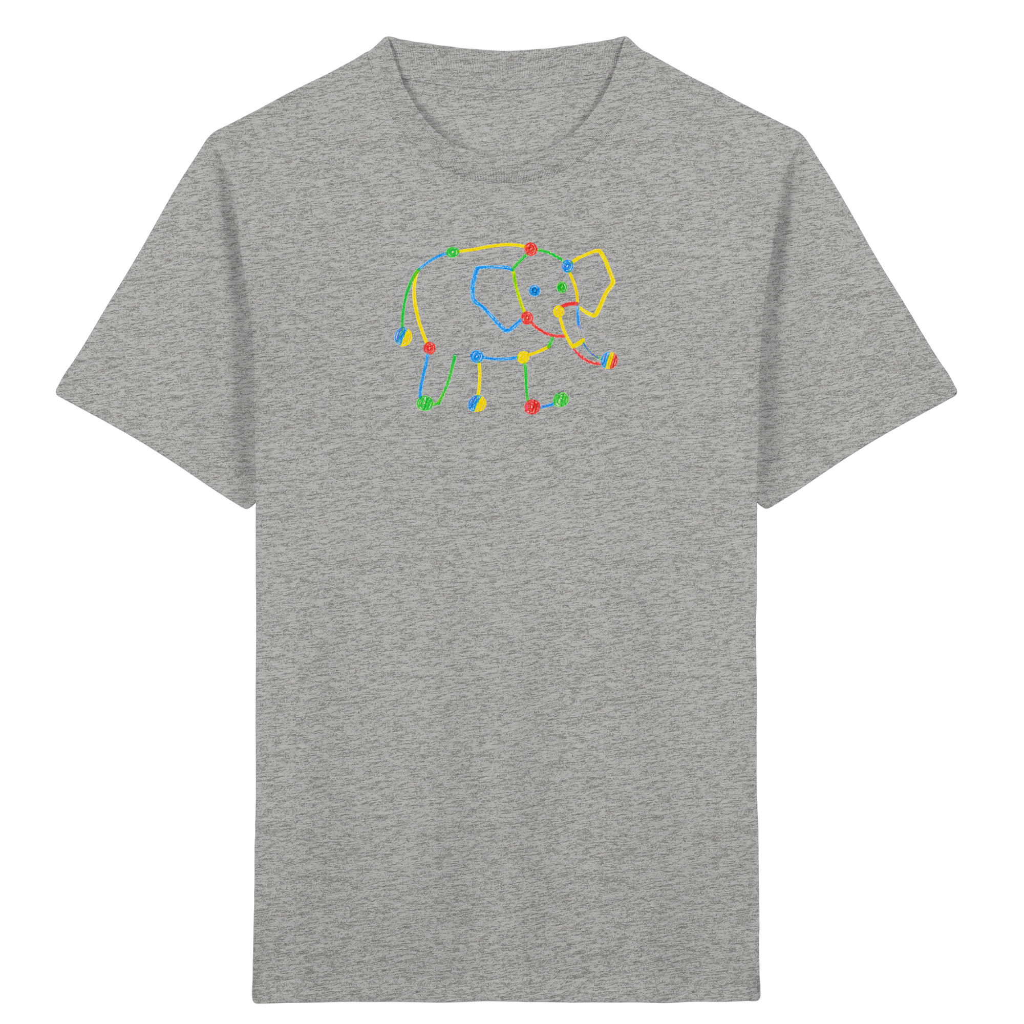 Farbpunkt-Elefant Kinder T-Shirt