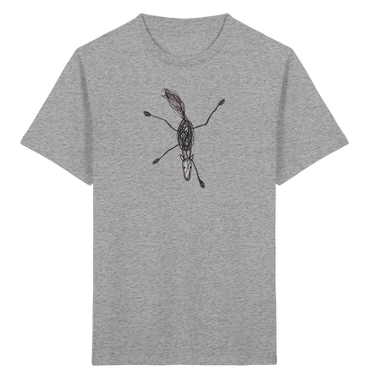 Pferd von oben gezeichnet - Kinder Bio T-Shirt