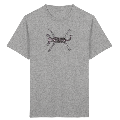Hund von oben gezeichnet - Kinder Bio T-Shirt