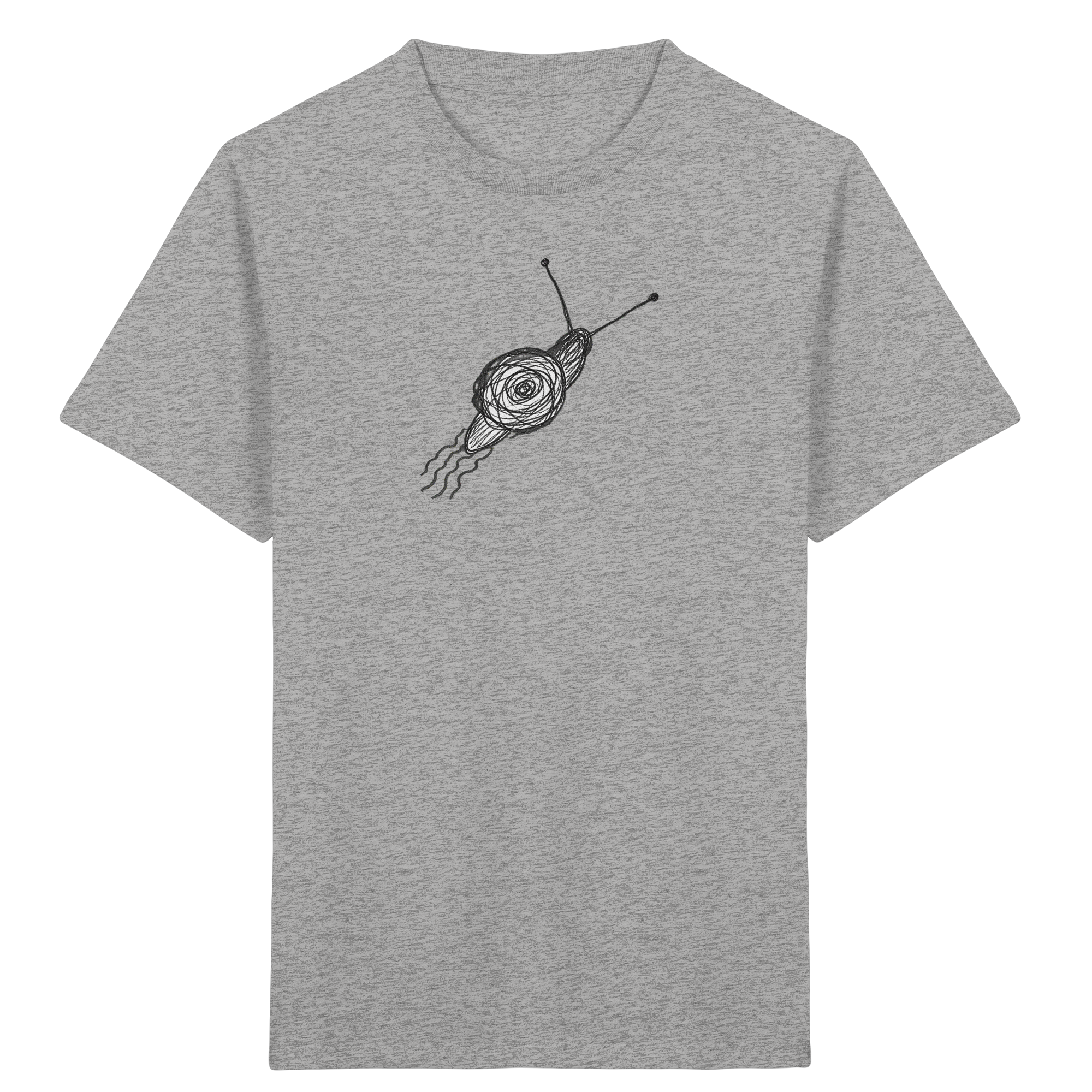 Kinder T-Shirt – Schnecke von oben Kinderzeichnung