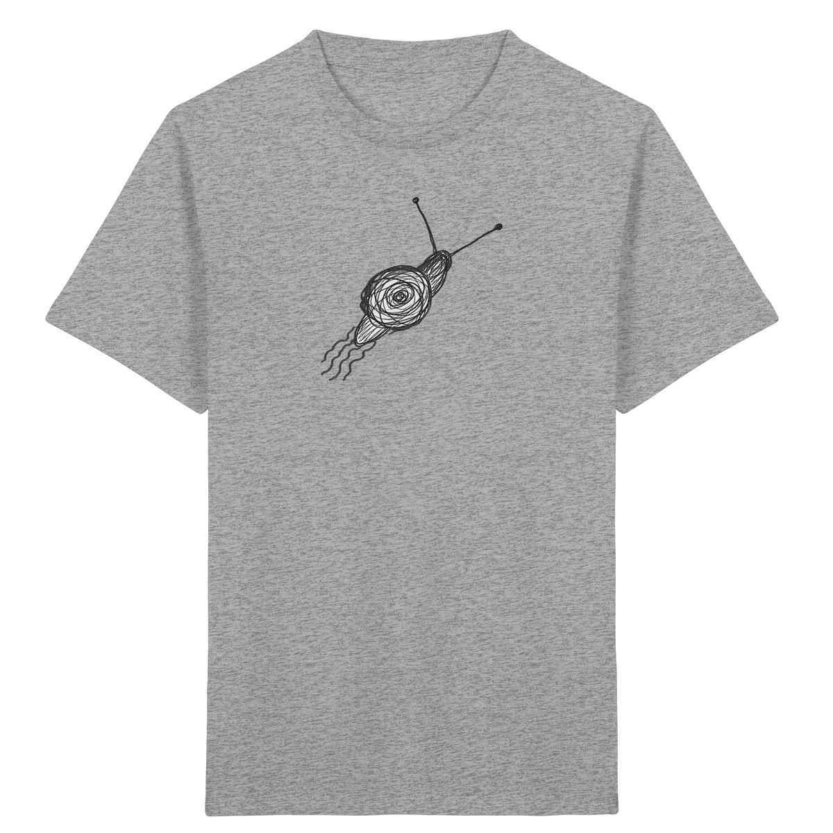 Schnecke von oben Kinderzeichnung - Kinder Bio T-Shirt
