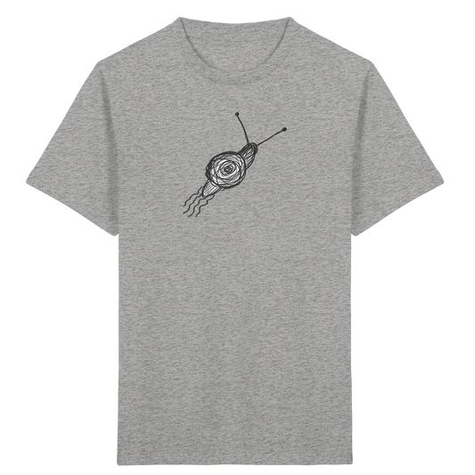 Schnecke von oben Kinderzeichnung - Kinder Bio T-Shirt
