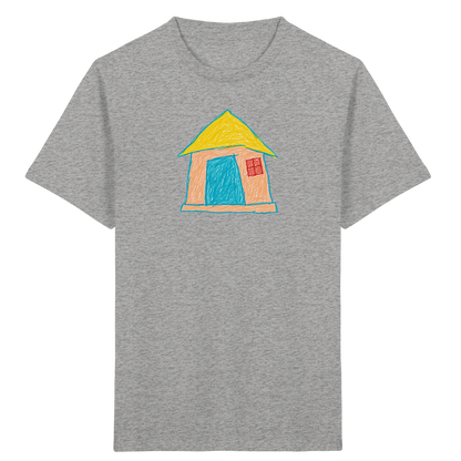 Pfirsichfarbenes Türhaus für Kinder - Kinder Bio T-Shirt