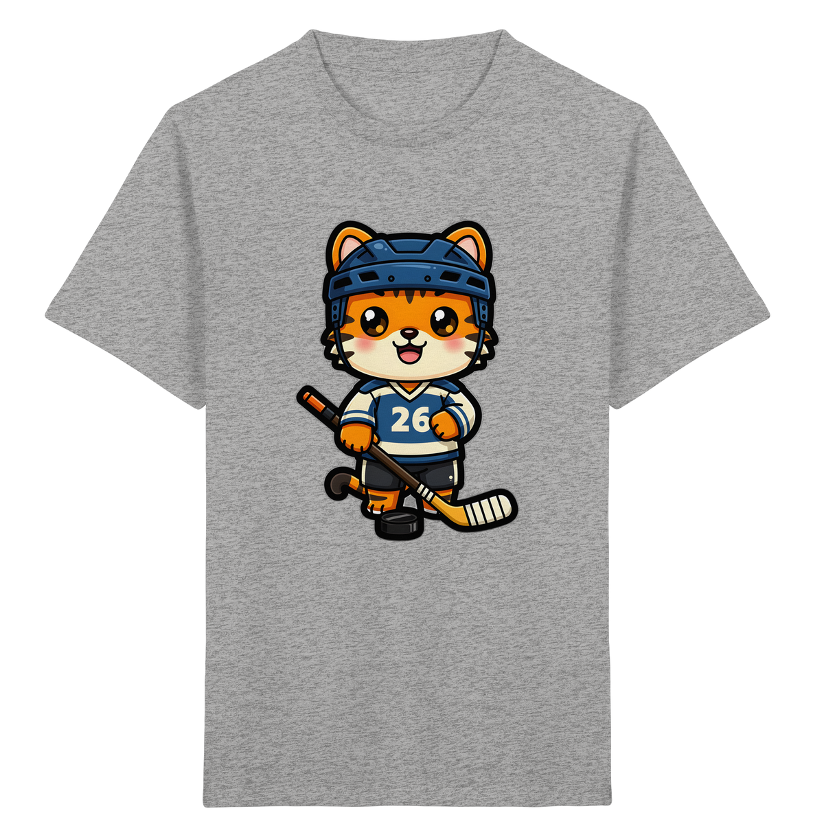 Tiger Eishockey Spieler Kinder T-Shirt - Kinder Bio T-Shirt