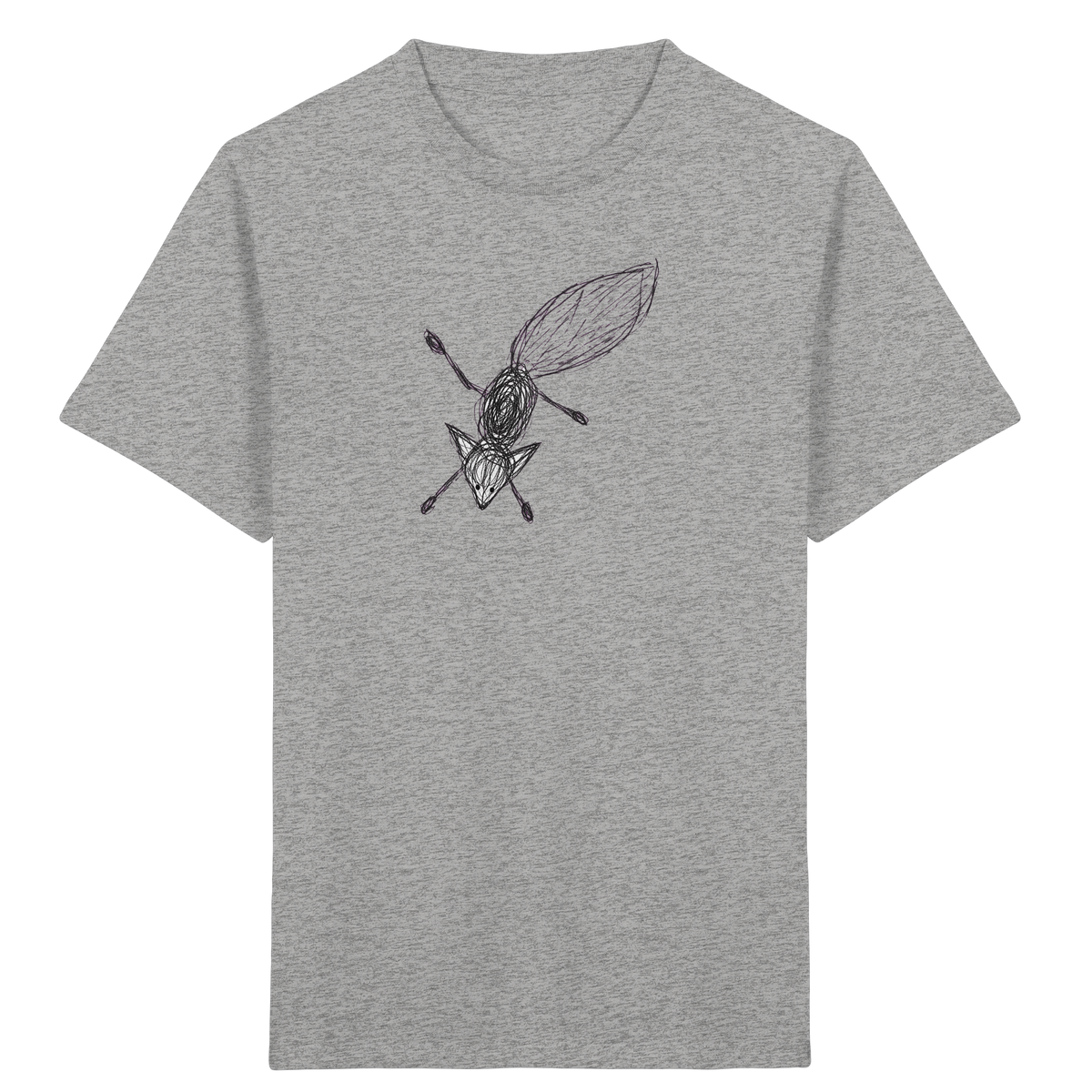 Fuchs von oben gezeichnet - Kinder Bio T-Shirt