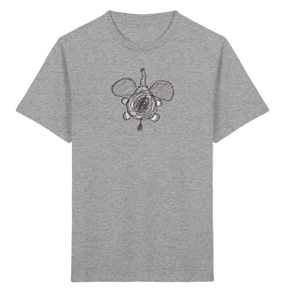 Elefant von oben gezeichnet - Kinder Bio T-Shirt